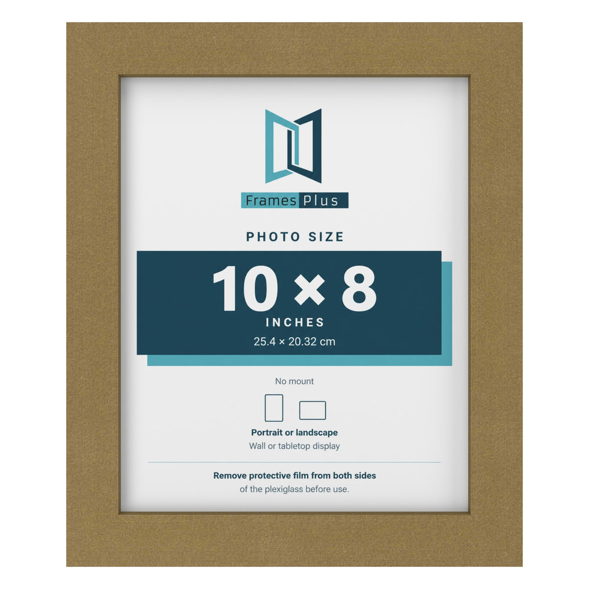 Gold picture frame for a 10 x 8 inch photo