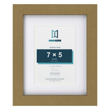 Gold 10 x 8 inch picture frame with a white mount for a 7 x 5 inch photo