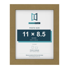 Gold picture frame for an 11 x 8.5 inch photo