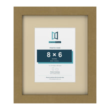 Gold 12 x 10 inch picture frame with an ivory mount for an 8 x 6 inch photo