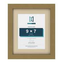 Gold 12 x 10 inch picture frame with an ivory mount for a 9 x 7 inch photo