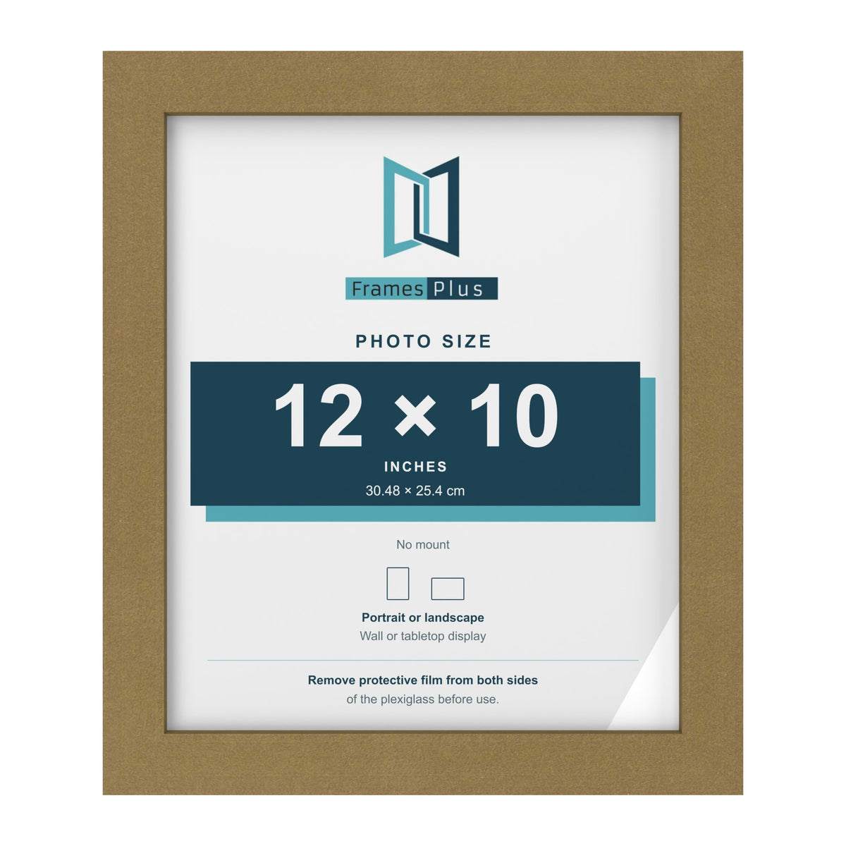 Gold picture frame for a 12 x 10 inch photo