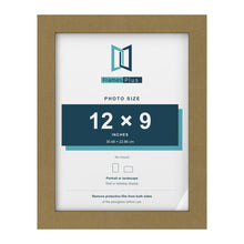 Gold picture frame for a 12 x 9 inch photo