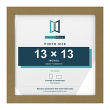 Gold picture frame for a 13 x 13 inch photo
