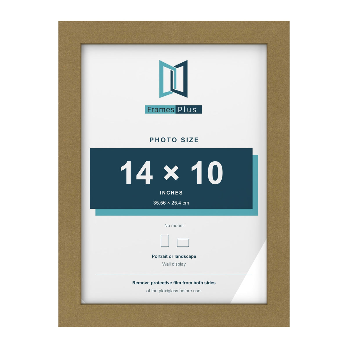Gold picture frame for a 14 x 10 inch photo