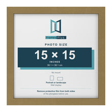 Gold picture frame for a 15 x 15 inch photo