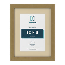 Gold 16 x 12 inch picture frame with an ivory mount for a 12 x 8 inch photo