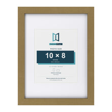 Gold 16 x 12 inch picture frame with a white mount for a 10 x 8 inch photo