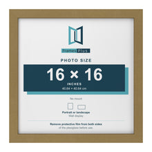 Gold picture frame for a 16 x 16 inch photo