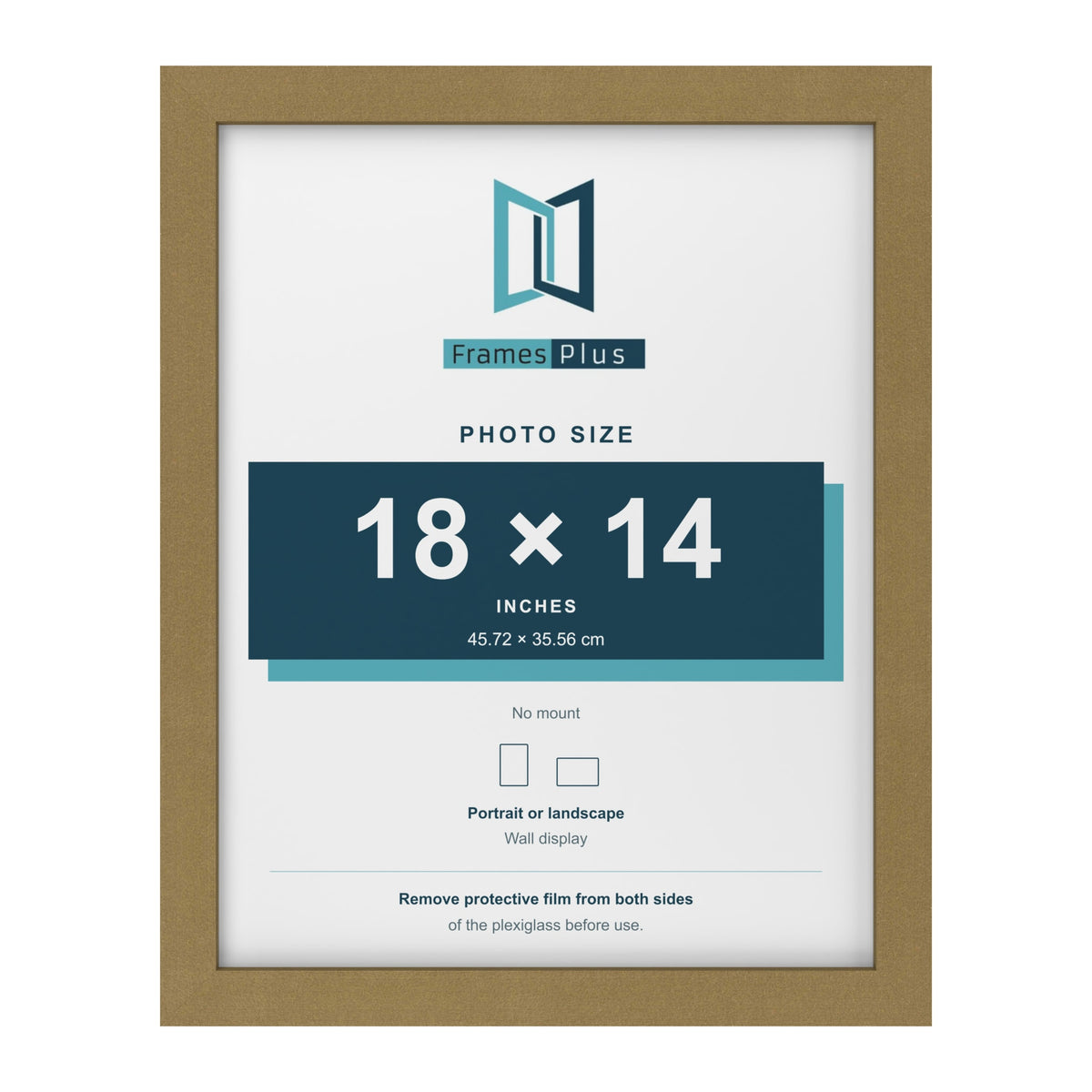 Gold picture frame for a 18 x 14 inch photo