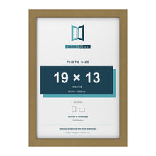 Gold picture frame for a 19 x 13 inch photo
