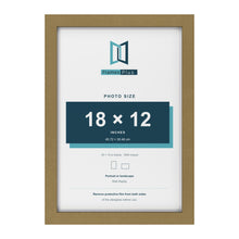 Gold 19 x 13 inch picture frame with a white mount for an 18 x 12 inch photo