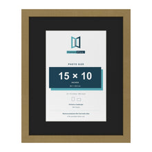Gold 20 x 16 inch picture frame with a black mount for a 15 x 10 inch photo