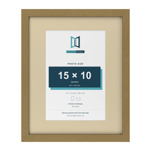 Gold 20 x 16 inch picture frame with an ivory mount for a 15 x 10 inch photo