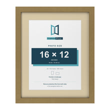 Gold 20 x 16 inch picture frame with an ivory mount for a 16 x 12 inch photo