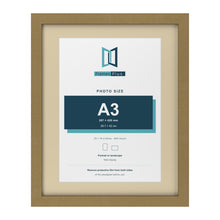 Gold 20 x 16 inch picture frame with an ivory mount for an A3 photo