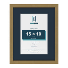 Gold 20 x 16 inch picture frame with a Pacific Blue mount for a 15 x 10 inch photo