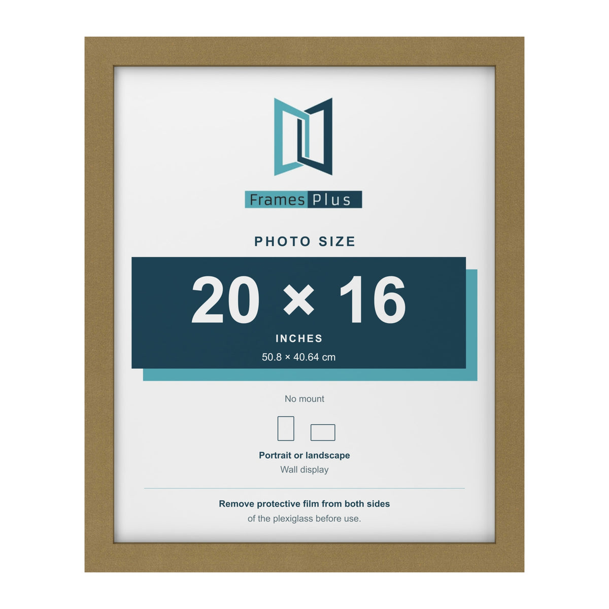 Gold picture frame for a 20 x 16 inch photo