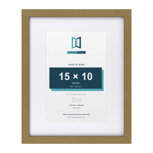 Gold 20 x 16 inch picture frame with a white mount for a 15 x 10 inch photo