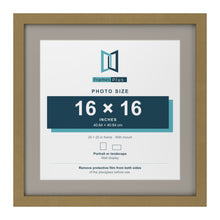 Gold 20 x 20 inch picture frame with a Dawn Grey mount for a 16 x 16 inch photo