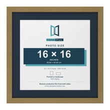 Gold 20 x 20 inch picture frame with a Pacific Blue mount for a 16 x 16 inch photo