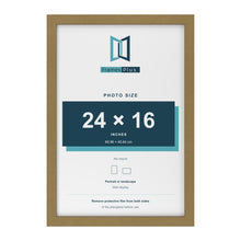 Gold picture frame for a 24 x 16 inch photo