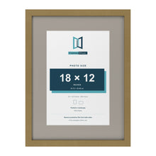 Gold 24 x 18 inch picture frame with a Dawn Grey mount for an 18 x 12 inch photo