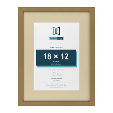 Gold 24 x 18 inch picture frame with an ivory mount for an 18 x 12 inch photo