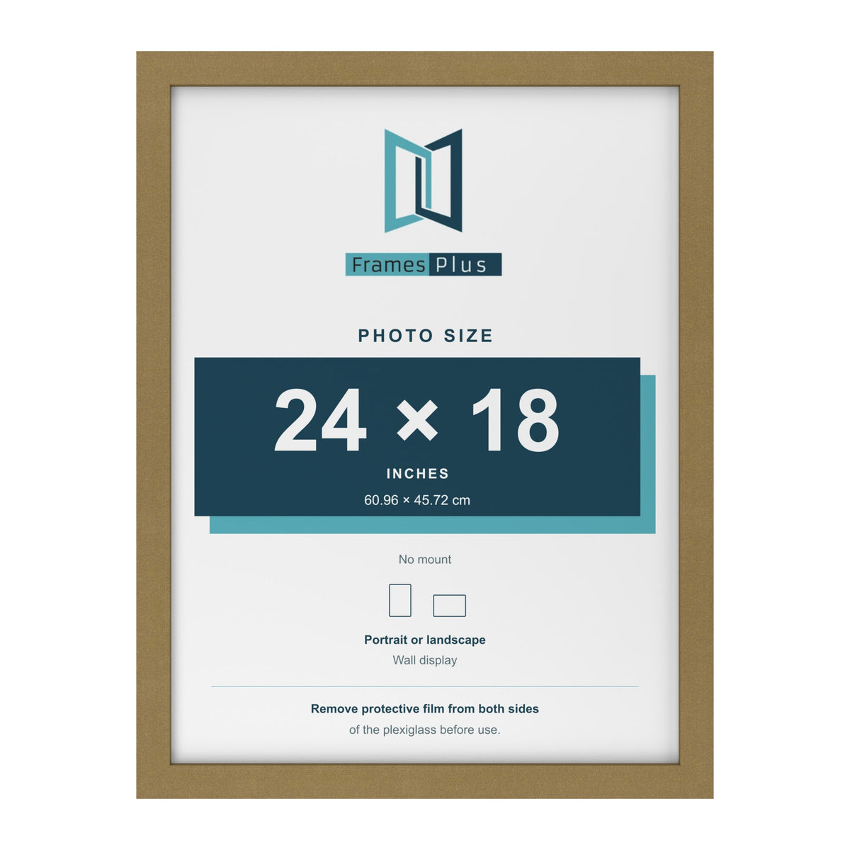 Gold picture frame for a 24 x 18 inch photo