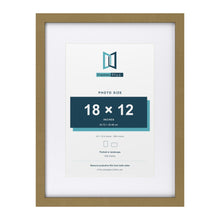 Gold 24 x 18 inch picture frame with a white mount for a 18 x 12 inch photo