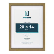 Gold 24 x 18 inch picture frame with a white mount for a 20 x 14 inch photo