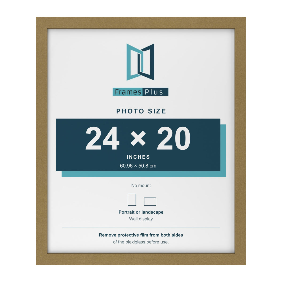 Gold picture frame for a 24 x 20 inch photo