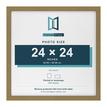 Gold picture frame for a 24 x 24 inch photo