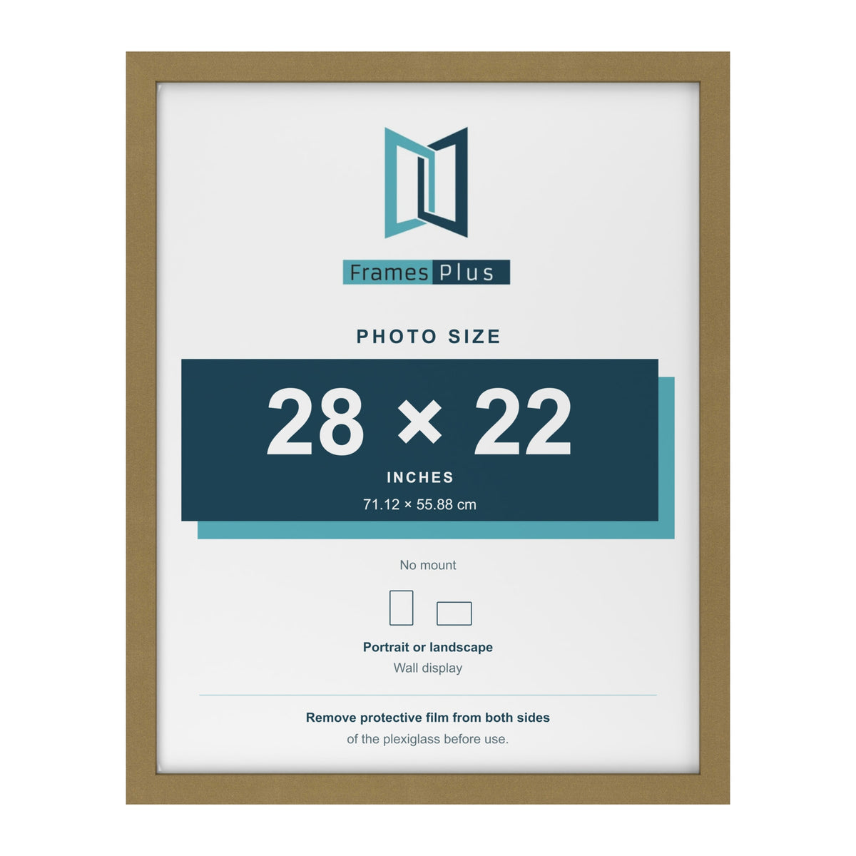 Gold picture frame for a 28 x 22 inch photo