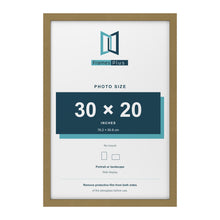 Gold picture frame for a 30 x 20 inch photo
