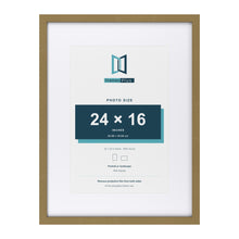 Gold 32 x 24 inch picture frame with a white mount for a 24 x 16 inch photo