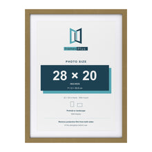 Gold 32 x 24 inch picture frame with a white mount for a 28 x 20 inch photo