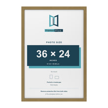 Gold picture frame for a 36 x 24 inch photo