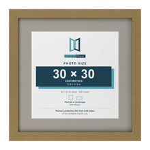 Gold 40 x 40 cm picture frame with a Dawn Grey mount for a 30 x 30 cm photo