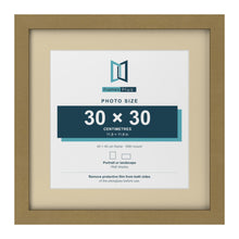 Gold 40 x 40 cm picture frame with an ivory mount for a 30 x 30 cm photo