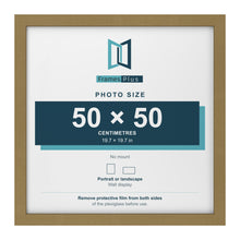 Gold picture frame for a 50 x 50 cm photo