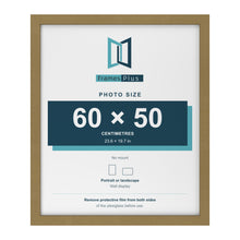 Gold picture frame for a 60 x 50 cm photo
