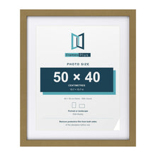 Gold 60 x 50 cm picture frame with a white mount for a 50 x 40 cm photo