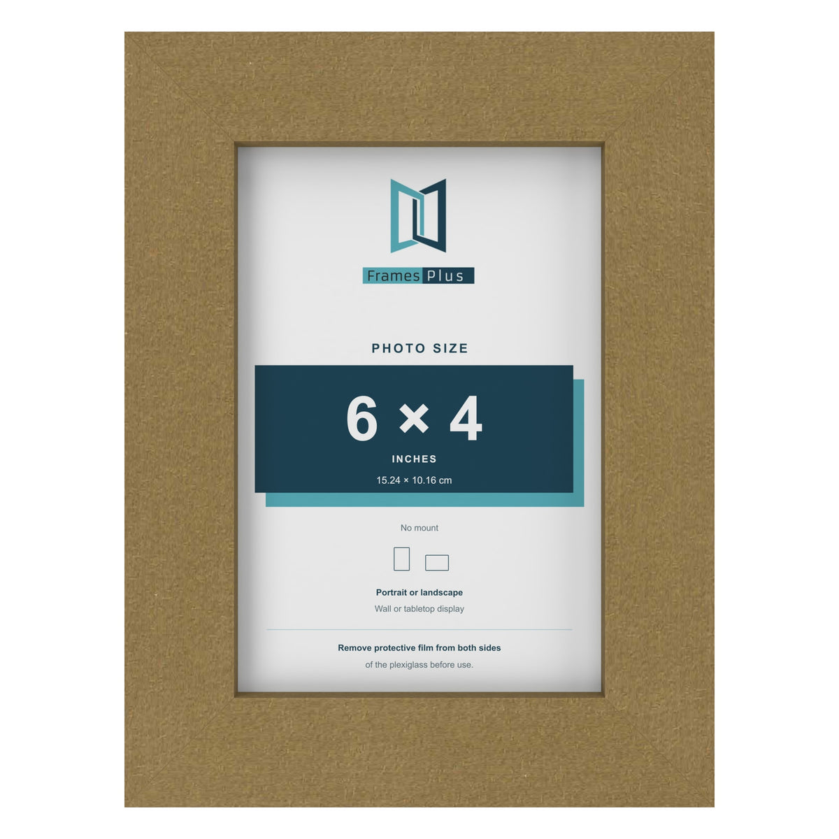 Gold picture frame for a 6 x 4 inch photo