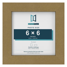 Gold picture frame for a 6 x 6 inch photo