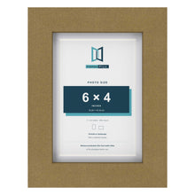 Gold 7 x 5 inch picture frame with a white mount for a 6 x 4 inch photo