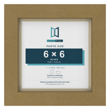 Gold 7 x 7 inch picture frame with an ivory mount for a 6 x 6 inch photo
