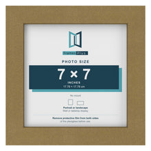 Gold picture frame for a 7 x 7 inch photo