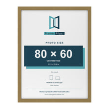 Gold picture frame for a 80 x 60 cm photo