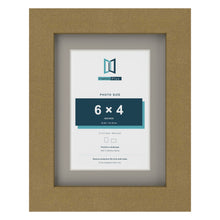Gold 8 x 6 inch picture frame with a Dawn Grey mount for a 6 x 4 inch photo